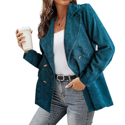 Fall winter jacket solid color blazer